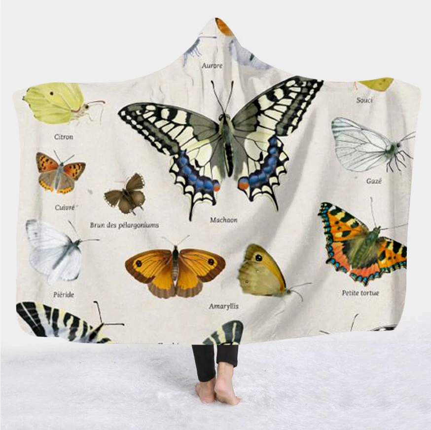 Plstar Cosmos Colorful butterfly insect Blanket Hooded Blanket 3D full print Wearable Blanket Adult men women Blanket style-3
Plstar Cosmos Colorful butterfly insect Blanket Hooded Blanket 3D full print Wearable Blanket Adult men women Blanket style-3