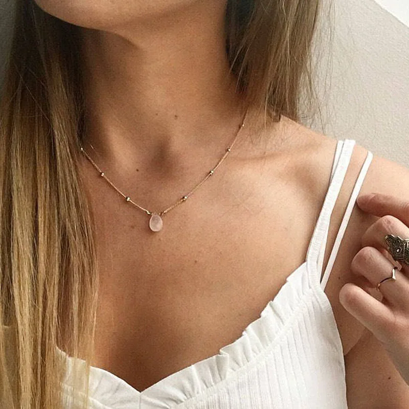 2017 New Silver Gold Color Chain Water Drop Heart Choker Necklace Women collana Kolye Bijoux Collares Mujer Collier Femme joyas
2017 New Silver Gold Color Chain Water Drop Heart Choker Necklace Women collana Kolye Bijoux Collares Mujer Collier Femme joyas