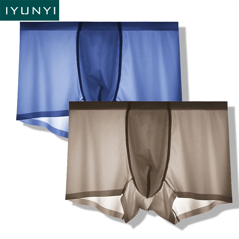 IYUNYI 2pcs/lot Seamless Underwear Men Soft Sexy Super Thin Boxer Shorts Ice Silk Transparent Breathable Cueca Male Panties
IYUNYI 2pcs/lot Seamless Underwear Men Soft Sexy Super Thin Boxer Shorts Ice Silk Transparent Breathable Cueca Male Panties