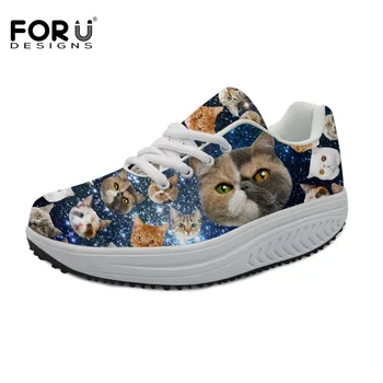 FORUDESIGNS Cute Galaxy Cat Pattern Women Casual Swing Shoes Flats Slimming Women's Height Increasing Shoes Woman Platform 2018
FORUDESIGNS Cute Galaxy Cat Pattern Women Casual Swing Shoes Flats Slimming Women's Height Increasing Shoes Woman Platform 2018