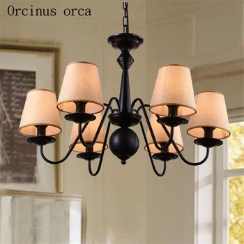 American style village simple iron linen chandelier living room bedroom restaurant pastoral romantic creative Chandelier
American style village simple iron linen chandelier living room bedroom restaurant pastoral romantic creative Chandelier