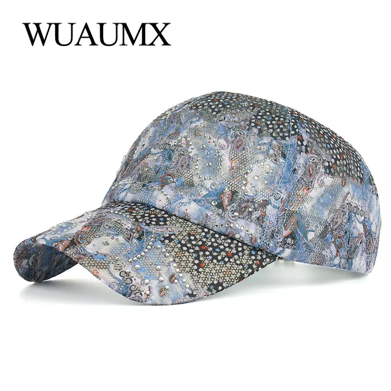 Wuaumx NEW Casual Baseball Cap Women Lady a Cap For a Girl Snapback Hat Print Rhinestone Women's Cap Adjustable Casquette femme
Wuaumx NEW Casual Baseball Cap Women Lady a Cap For a Girl Snapback Hat Print Rhinestone Women's Cap Adjustable Casquette femme