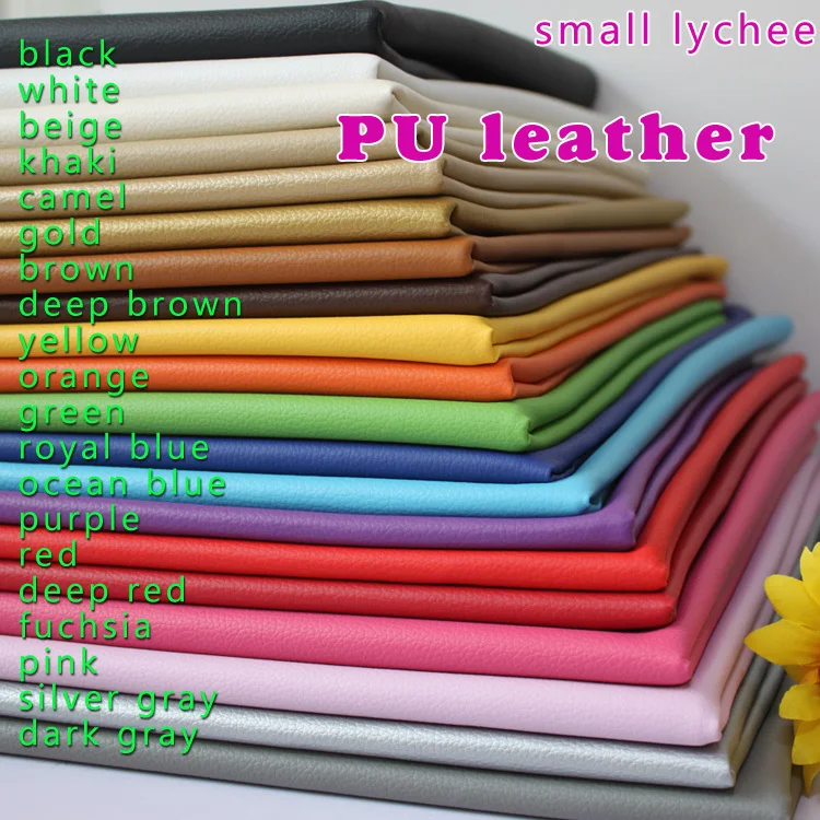 Image Small Lychee PU leather, Faux Leather Fabric, Sewing PU artificial leather. Upholstery leather, Sold BY THE YARD, FREE SHIPPING