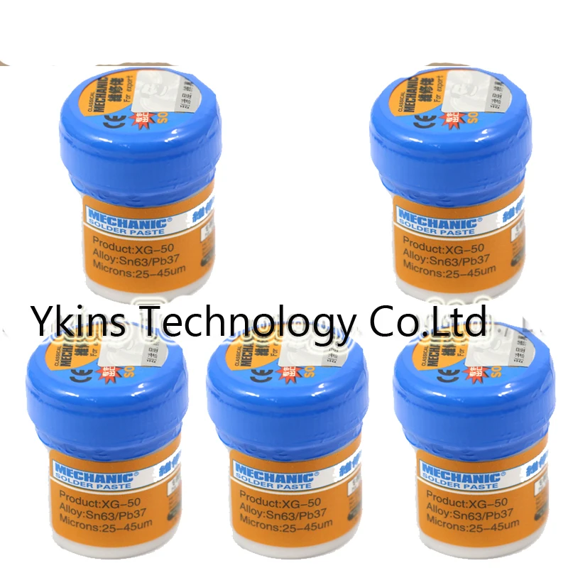 Free shipping 5PCS/LOT 100% Original HK MECHANIC Sn63/Pb67 Solder Paste Flux XG-50 For Hakko 936/Saike 852D++ Soldering Station
Free shipping 5PCS/LOT 100% Original HK MECHANIC Sn63/Pb67 Solder Paste Flux XG-50 For Hakko 936/Saike 852D++ Soldering Station