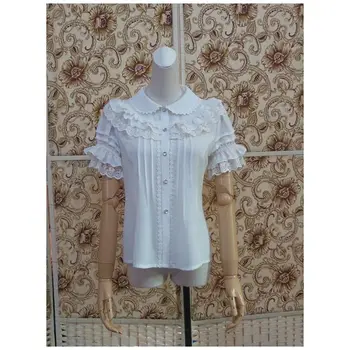 2017 Summer New Lolita Short-sleeved Shirt Cute col Claudine Chiffon Base Shirt White Beige Pull Sleeve Girl Top Free Shipping
2017 Summer New Lolita Short-sleeved Shirt Cute col Claudine Chiffon Base Shirt White Beige Pull Sleeve Girl Top Free Shipping