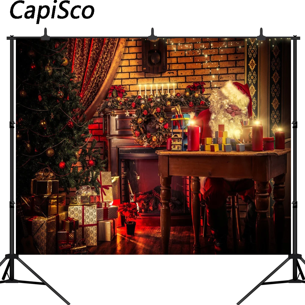 

Каписко фоны для фотосъемки Рождество Санта подарки детям Фото фоны Рождественские фоны для детской фотостудии
