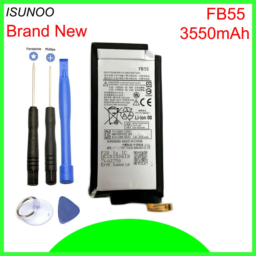 Аккумулятор ISUNOO FB55 3550 мА · ч для Motorola Droid Turbo 2 XT1585 XT1580 XT1581 X Force мобильный телефон, с инструментами для ремонта
Аккумулятор ISUNOO FB55 3550 мА · ч для Motorola Droid Turbo 2 XT1585 XT1580 XT1581 X Force мобильный телефон, с инструментами для ремонта