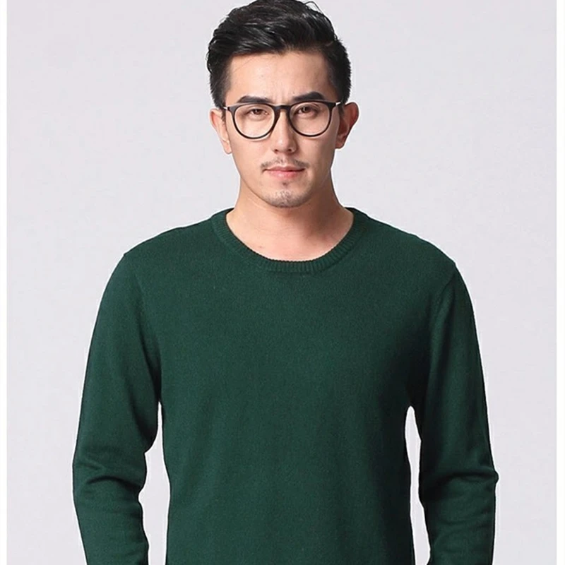 Классические мужские кашемировые свитера Повседневные пуловеры с круглым