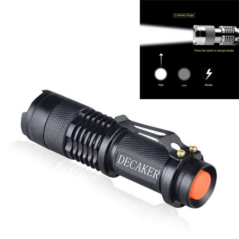 Zoom Mini CREE Q5 Flashlight 2000 lumens LED Flashlight torch Flashlight AA 14500 LED tactical Flashlight with Hunting lante luz
Zoom Mini CREE Q5 Flashlight 2000 lumens LED Flashlight torch Flashlight AA 14500 LED tactical Flashlight with Hunting lante luz
