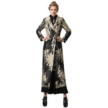 S-XXXL Autumn Winter Jacquard Long Coat Golden Florals Plus Size Luxury Trench Women Double Breasted Muslim Outwear Coat 6359
S-XXXL Autumn Winter Jacquard Long Coat Golden Florals Plus Size Luxury Trench Women Double Breasted Muslim Outwear Coat 6359