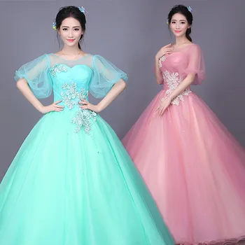 Pink Blue Ball Gown 2019 New Appliques Beading Half Sleeves Quinceanera Dresses Robe De Bal 15 Sweet Sixteen Debutante Gowns
Pink Blue Ball Gown 2019 New Appliques Beading Half Sleeves Quinceanera Dresses Robe De Bal 15 Sweet Sixteen Debutante Gowns