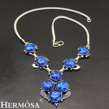 Hermosa Glorious Pretty Vintage Dichroic Glass Unique Silver Color Chain Necklace 17 Inch NY1073
Hermosa Glorious Pretty Vintage Dichroic Glass Unique Silver Color Chain Necklace 17 Inch NY1073