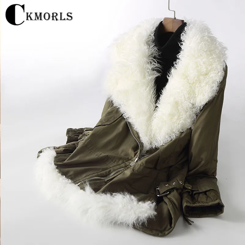 CKMORLS 2018 New Real Fur Parkas For Women Winter Jacket ArmyGreen Long Coat With Sheep Fur Collar Harajuku Goth Plus Size Parka
CKMORLS 2018 New Real Fur Parkas For Women Winter Jacket ArmyGreen Long Coat With Sheep Fur Collar Harajuku Goth Plus Size Parka
