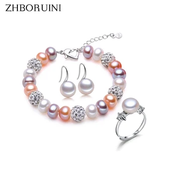 ZHBORUINI Fashion Pearl Jewelry Sets Natural Freshwater Pearls Rings Bracelet Earrings 925 Sterling Silver Jewelry Set For Women
ZHBORUINI Fashion Pearl Jewelry Sets Natural Freshwater Pearls Rings Bracelet Earrings 925 Sterling Silver Jewelry Set For Women