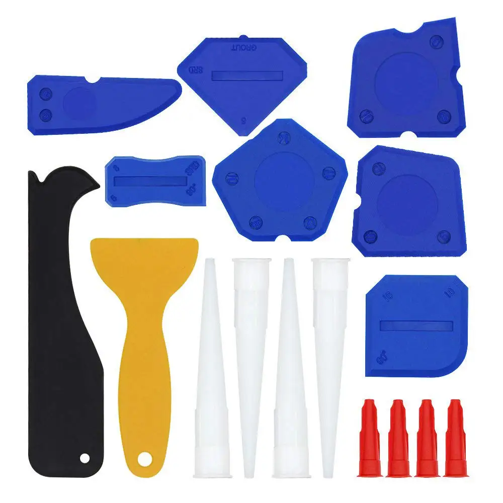 17 Piece Caulking Tools Kit Grout Scraper, Caulk Remover, Caulk Nozzle, and Caulk Caps, Sealant Finishing Tool for Bathroom
17 Piece Caulking Tools Kit Grout Scraper, Caulk Remover, Caulk Nozzle, and Caulk Caps, Sealant Finishing Tool for Bathroom