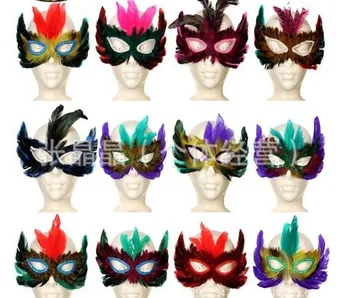 DIY Party feather mask sexy women adult Halloween MARDI GRAS carnival Easter colorful chicken feather Venice masks drop shipping
DIY Party feather mask sexy women adult Halloween MARDI GRAS carnival Easter colorful chicken feather Venice masks drop shipping