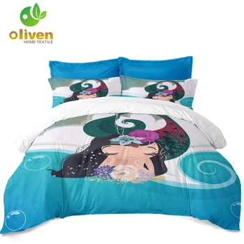 Baby Mermaid Bedding Set Colorful Cartoon Flowers Duvet Cover Set Blue Ocean Wave Print Bedclothes Girls Sweet Festival Gift D30
Baby Mermaid Bedding Set Colorful Cartoon Flowers Duvet Cover Set Blue Ocean Wave Print Bedclothes Girls Sweet Festival Gift D30