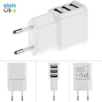 Adapter 2A 5V USB 3 Ports EU Plug Wall Charger cable for HTC Samsung galaxy Note 4 Android Smartphone 100pcs/lot
Adapter 2A 5V USB 3 Ports EU Plug Wall Charger cable for HTC Samsung galaxy Note 4 Android Smartphone 100pcs/lot