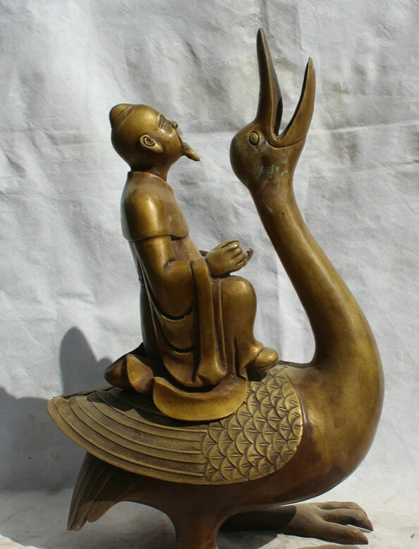 Fast shipping USPS to USA S2134 20" Chinese Dynasty palace Copper geezer ride duck Statue Incense Burner Censer
Fast shipping USPS to USA S2134 20" Chinese Dynasty palace Copper geezer ride duck Statue Incense Burner Censer