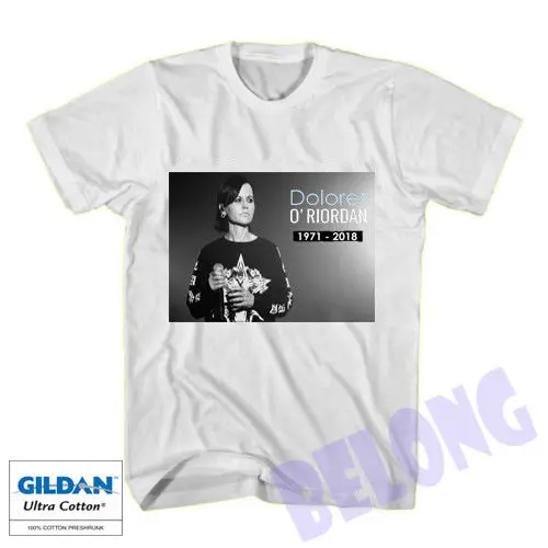 New Долорес o'riordan Rip с 1971 года-2018 Gildan белый т-shrt Размеры S-XXL | Мужская одежда