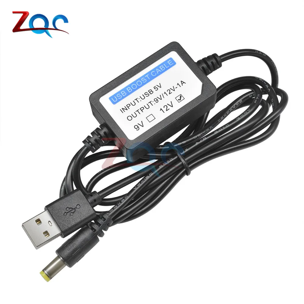 USB конвертер с 5 В постоянного тока на 9 В/12 1 А повышающий кабель для зарядки