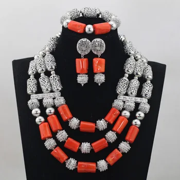 2016 new African Wedding Silver Accessories Mix Red Coral Beads Jewelry Sets Necklace Sets African Accessory Free Shipping CJ758
2016 new African Wedding Silver Accessories Mix Red Coral Beads Jewelry Sets Necklace Sets African Accessory Free Shipping CJ758