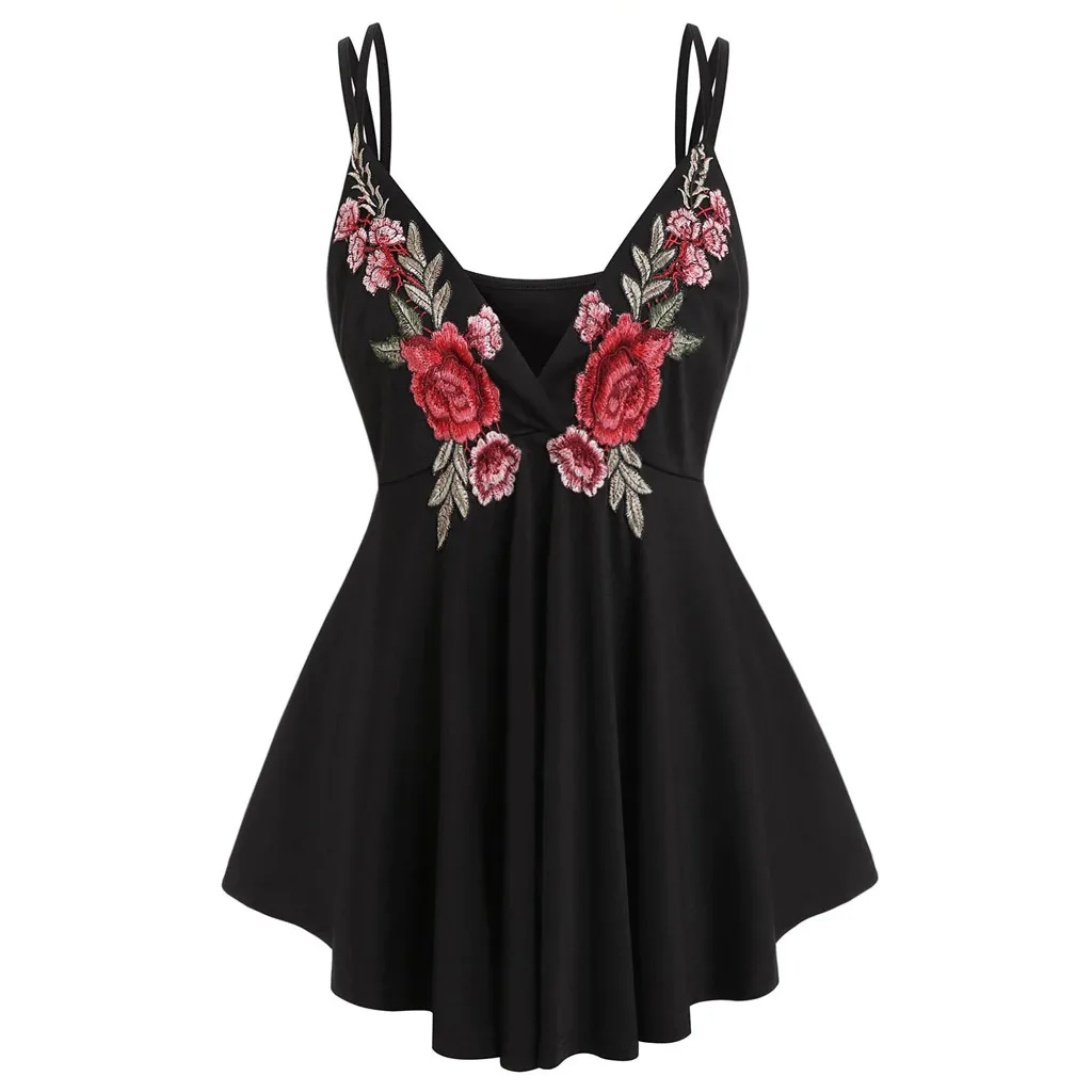Women's Plus Size Sexy V-neck Sleeveless Vest Strap Embroidery Shirt Tops Modis Aesthetic Tee Shirt Femme Tops Mujer Verano#30
Women's Plus Size Sexy V-neck Sleeveless Vest Strap Embroidery Shirt Tops Modis Aesthetic Tee Shirt Femme Tops Mujer Verano#30
