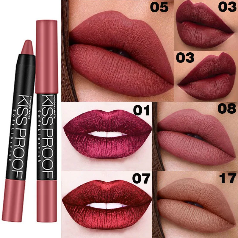 Matte Lipstick Non-stick Cup Lipstick Pencil Labiales Matte Larga Duracion Nude Lipstick with Lipliner Lot gloss lip Makeup
Matte Lipstick Non-stick Cup Lipstick Pencil Labiales Matte Larga Duracion Nude Lipstick with Lipliner Lot gloss lip Makeup