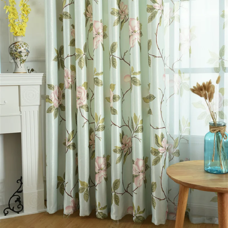 American Flower Garden Style High-grade Curtains for Living Room Fabric White Silk Single Side Print Curtain Window Screen
American Flower Garden Style High-grade Curtains for Living Room Fabric White Silk Single Side Print Curtain Window Screen