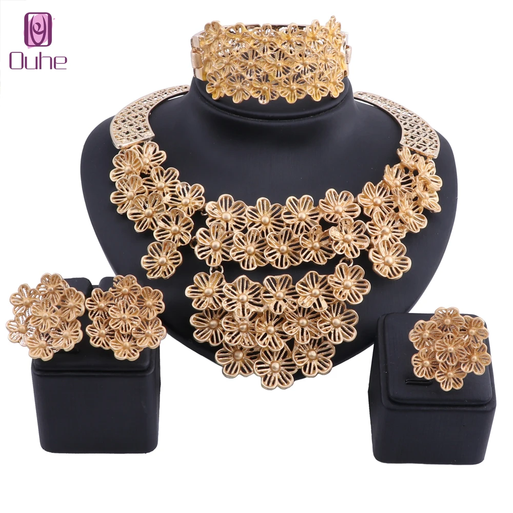 Women African Beads Jewelry Set Exquisite Dubai Gold Color Crystal Flower Necklace Jewelry Set Nigerian Wedding Bridal Bijoux
Women African Beads Jewelry Set Exquisite Dubai Gold Color Crystal Flower Necklace Jewelry Set Nigerian Wedding Bridal Bijoux