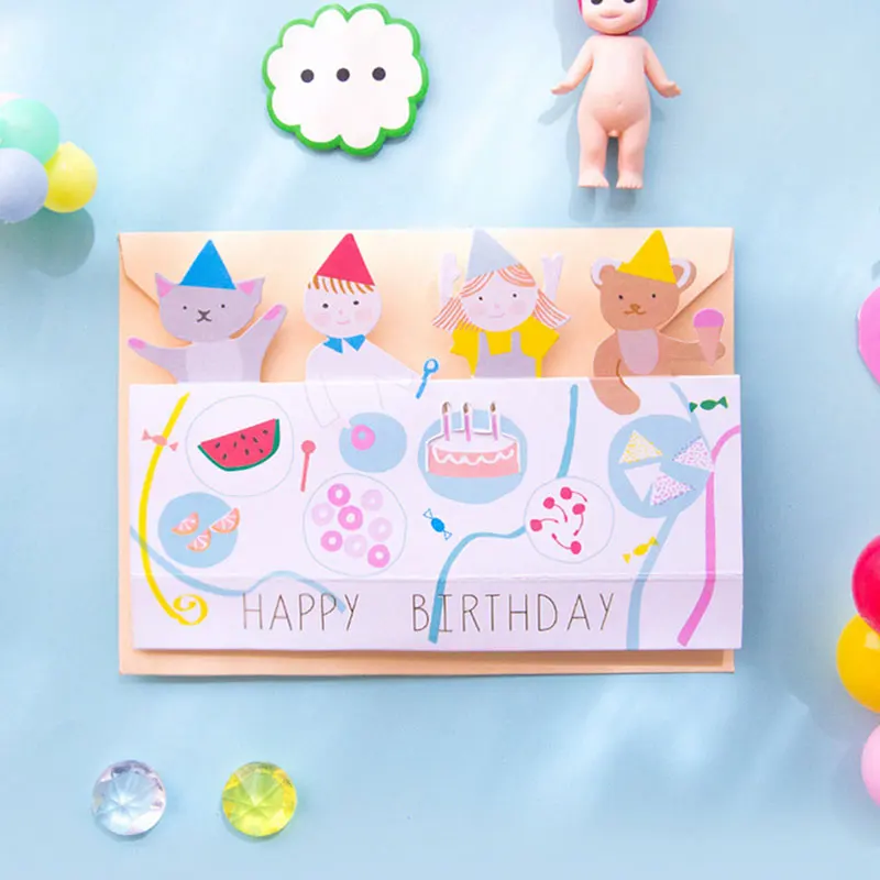 1 set Han edition Cartoon animal birthday card envelope kawaii 3D creative greeting card message card
1 set Han edition Cartoon animal birthday card envelope kawaii 3D creative greeting card message card