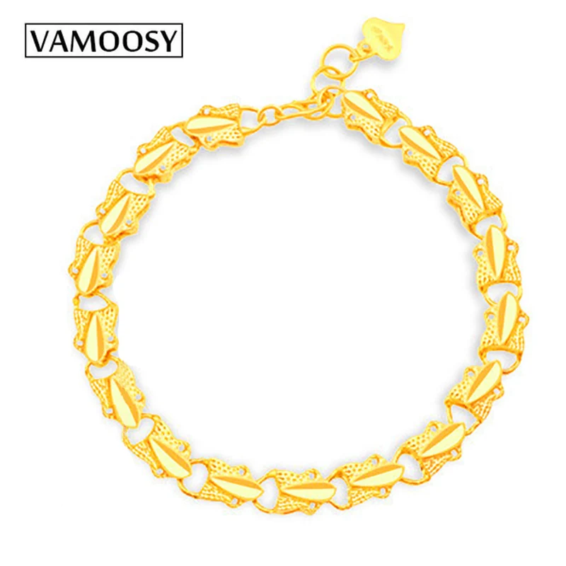 VAMOOSY Original Gold plating Women's Charm Copper Bracelet 24K Gold Color Ladies Fashion Jewelry Wholesale Not Fade Top Quality
VAMOOSY Original Gold plating Women's Charm Copper Bracelet 24K Gold Color Ladies Fashion Jewelry Wholesale Not Fade Top Quality
