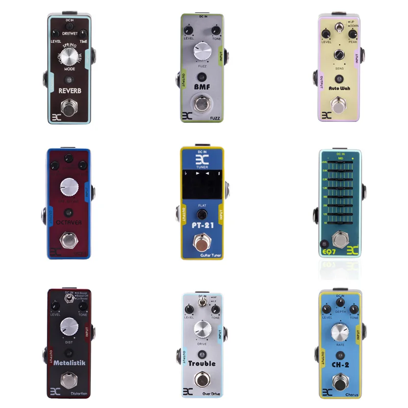 EX Guitar Pedals Mini Guitarra Pedal Single Effects Distortion Overload Fuzz Echo Reverb Wah Equal Chorus Compression Pedalboard
EX Guitar Pedals Mini Guitarra Pedal Single Effects Distortion Overload Fuzz Echo Reverb Wah Equal Chorus Compression Pedalboard
