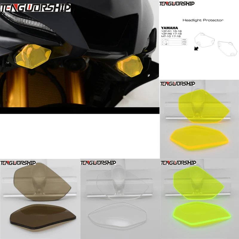 Teng Worship FOR YAMAHA YZF-R 1 YZF-R1 2015-2018 / YZF-R 6 YZF-R6 2017-2018 motorcycle Headlight Protector Cover Shield Screen L
Teng Worship FOR YAMAHA YZF-R 1 YZF-R1 2015-2018 / YZF-R 6 YZF-R6 2017-2018 motorcycle Headlight Protector Cover Shield Screen L