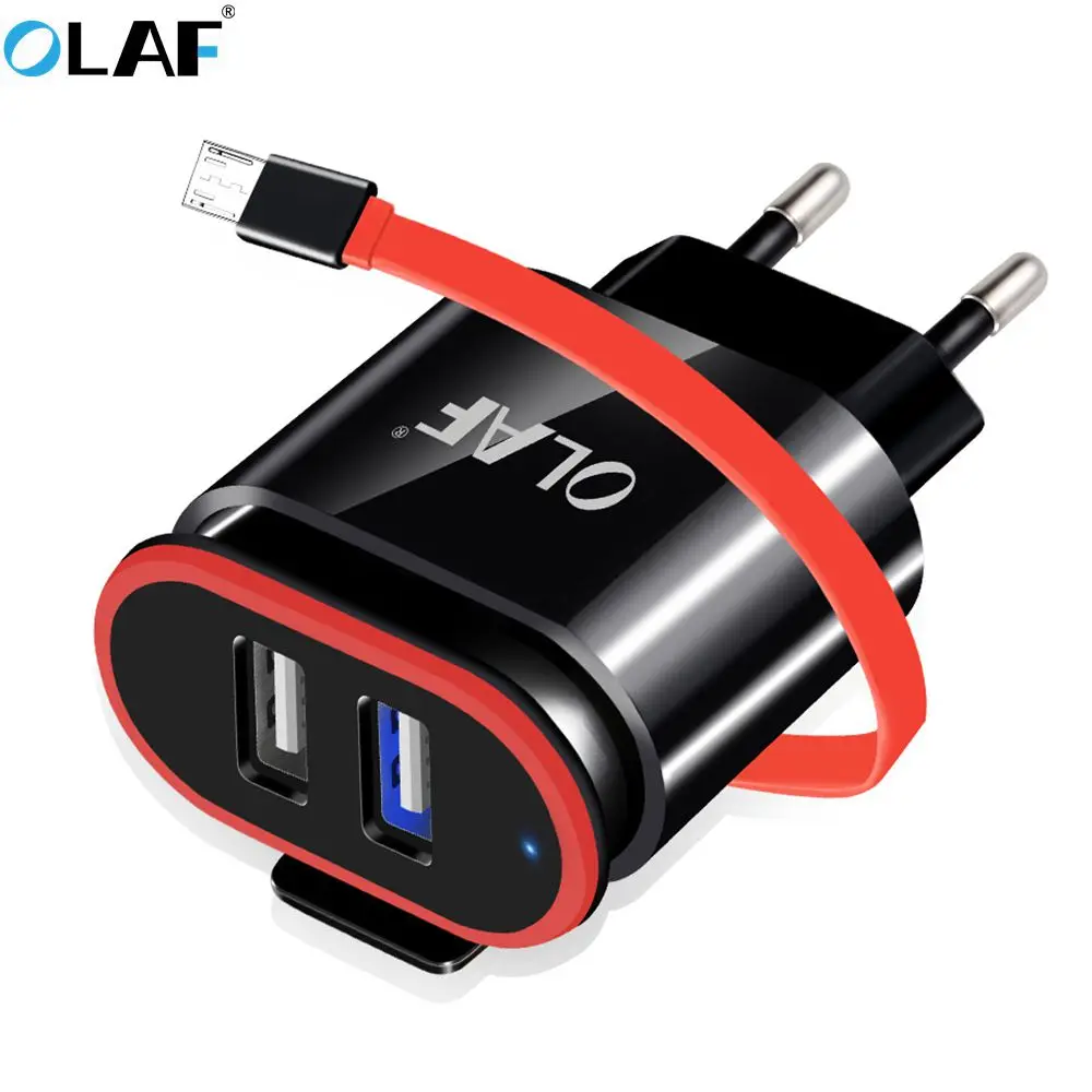 OLAF EU Plug 2 Ports USB Charger 5V 2A Wall Adapter Mobile Phone Mirco USB Data Charging For Samsung A5 A7 2017 Iphone 7 8 Plus
OLAF EU Plug 2 Ports USB Charger 5V 2A Wall Adapter Mobile Phone Mirco USB Data Charging For Samsung A5 A7 2017 Iphone 7 8 Plus