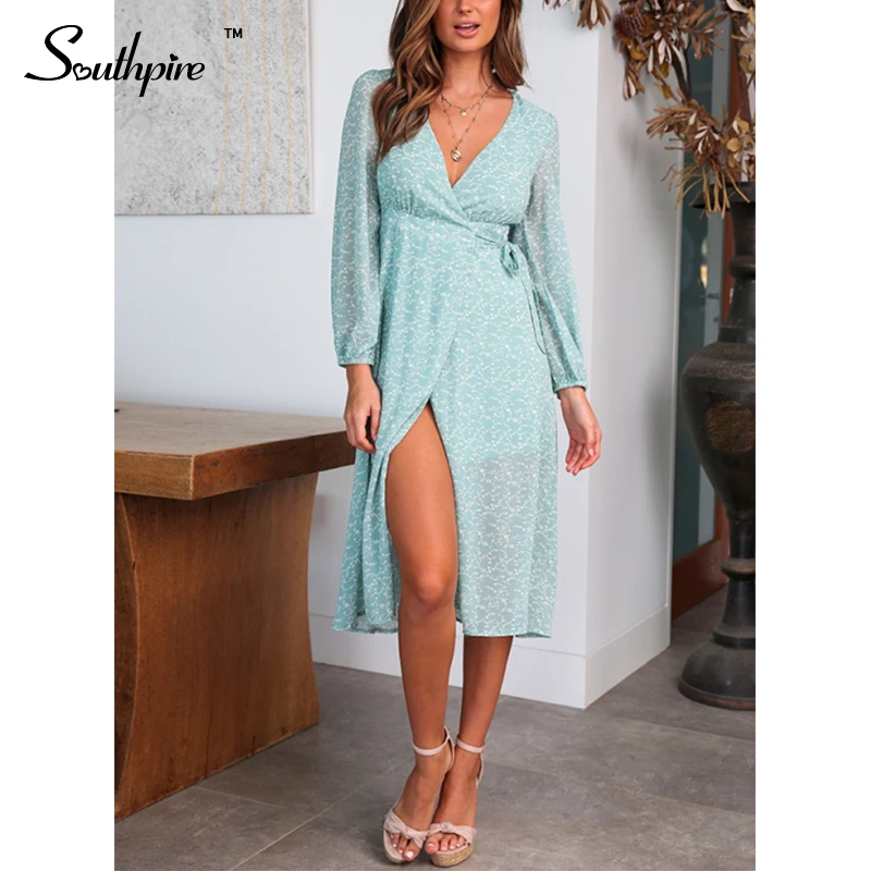 Southpire 2019 Autumn Fashion Chiffon Long Dress Sky Blue V-neck Sexy Beach Vestidos For Female Elegant Women Sundress 
Southpire 2019 Autumn Fashion Chiffon Long Dress Sky Blue V-neck Sexy Beach Vestidos For Female Elegant Women Sundress