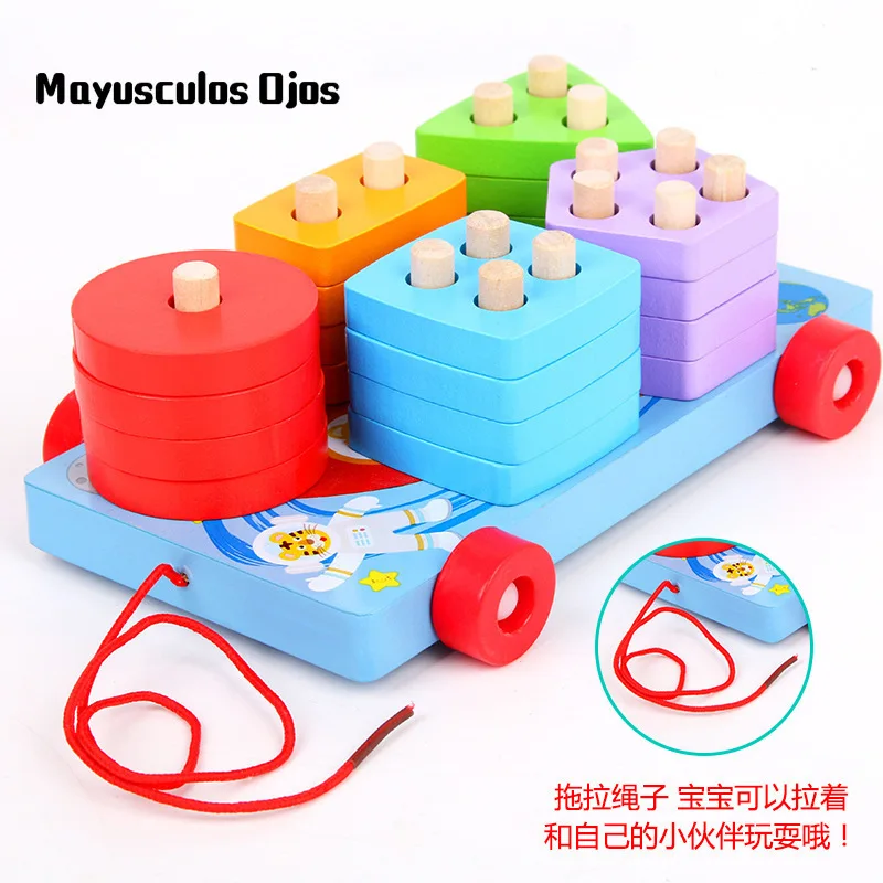 1PC Wooden Children Early Education Hauling Five-column Tower Game 1-3 Years Intelligence Power Multi-function Trailer Set Toy
1PC Wooden Children Early Education Hauling Five-column Tower Game 1-3 Years Intelligence Power Multi-function Trailer Set Toy