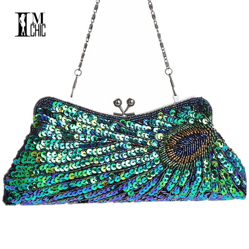 Vintage Peacock Pattern Women Evening Bags Sequins Beaded Mini Chain Handbag Luxury Party Clutch Wedding Gifts Bridal Purse
Vintage Peacock Pattern Women Evening Bags Sequins Beaded Mini Chain Handbag Luxury Party Clutch Wedding Gifts Bridal Purse