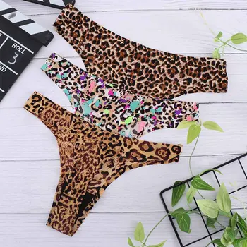 Sexy Leopard Print Thongs Woman's Panties Leopard Female T-back Comfortable Breathable Seamless Cotton G-string Women's Briefs
Sexy Leopard Print Thongs Woman's Panties Leopard Female T-back Comfortable Breathable Seamless Cotton G-string Women's Briefs