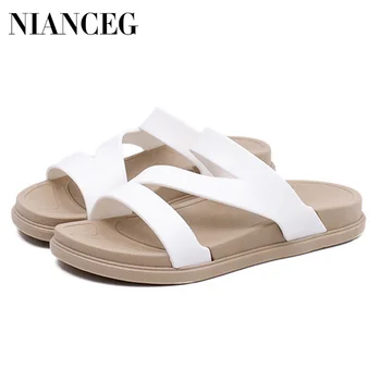 Women Beach Slippers 2019 Summer Flat Shoes Woman Slip On Sandals Soft Bottom Female Fashion Slides Ladies Flip Flops Footwear 
Women Beach Slippers 2019 Summer Flat Shoes Woman Slip On Sandals Soft Bottom Female Fashion Slides Ladies Flip Flops Footwear
