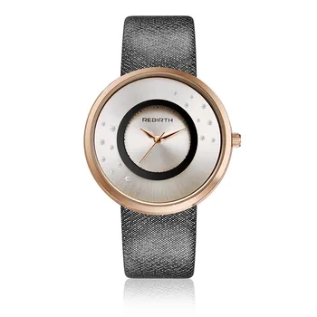 New REBIRTH Luxury Women's Crystal Decoration Dial Gold Steel Case Quartz Watch Leather Strap Ladies Dress Sports Wrist Watches
New REBIRTH Luxury Women's Crystal Decoration Dial Gold Steel Case Quartz Watch Leather Strap Ladies Dress Sports Wrist Watches