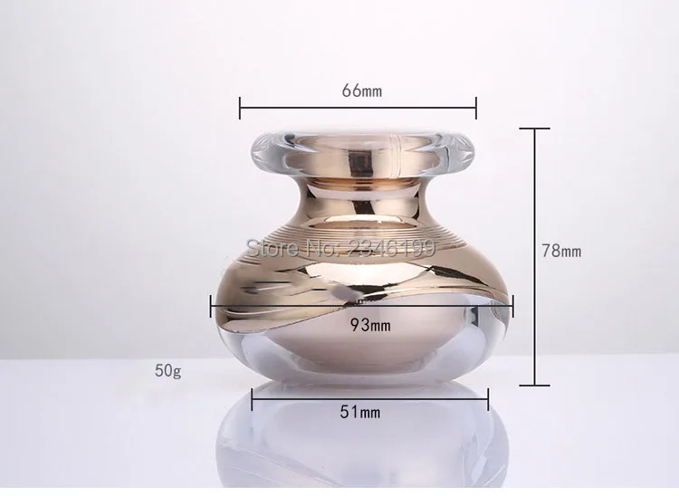 Acrylic Cream Jar 50g Rose Gold Lotion Pump Bottle Emulsion Pump 100ml Acrylic Cosmetic Container Empty Cosmetic Packaging (4)