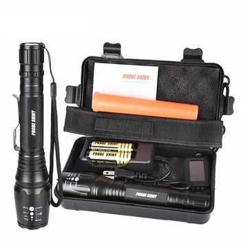 PROBE SHINY X800 XML T6 LED Zoom Flashlight Tactical Military 18650 Flashlight Super Bright Torch Set For Cycling Climbing
PROBE SHINY X800 XML T6 LED Zoom Flashlight Tactical Military 18650 Flashlight Super Bright Torch Set For Cycling Climbing
