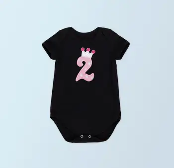 1PC Black Baby Girls' First Second Birthday Outfit Number 1 2 Crown Romper Infant Newborn Girl Clothes 0-24months
1PC Black Baby Girls' First Second Birthday Outfit Number 1 2 Crown Romper Infant Newborn Girl Clothes 0-24months