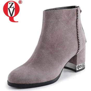 ZVQ woman shoes 2019 winter new fashion sexy round toe kid suede ankle boots outside high heels zip ladies shoes drop shipping
ZVQ woman shoes 2019 winter new fashion sexy round toe kid suede ankle boots outside high heels zip ladies shoes drop shipping