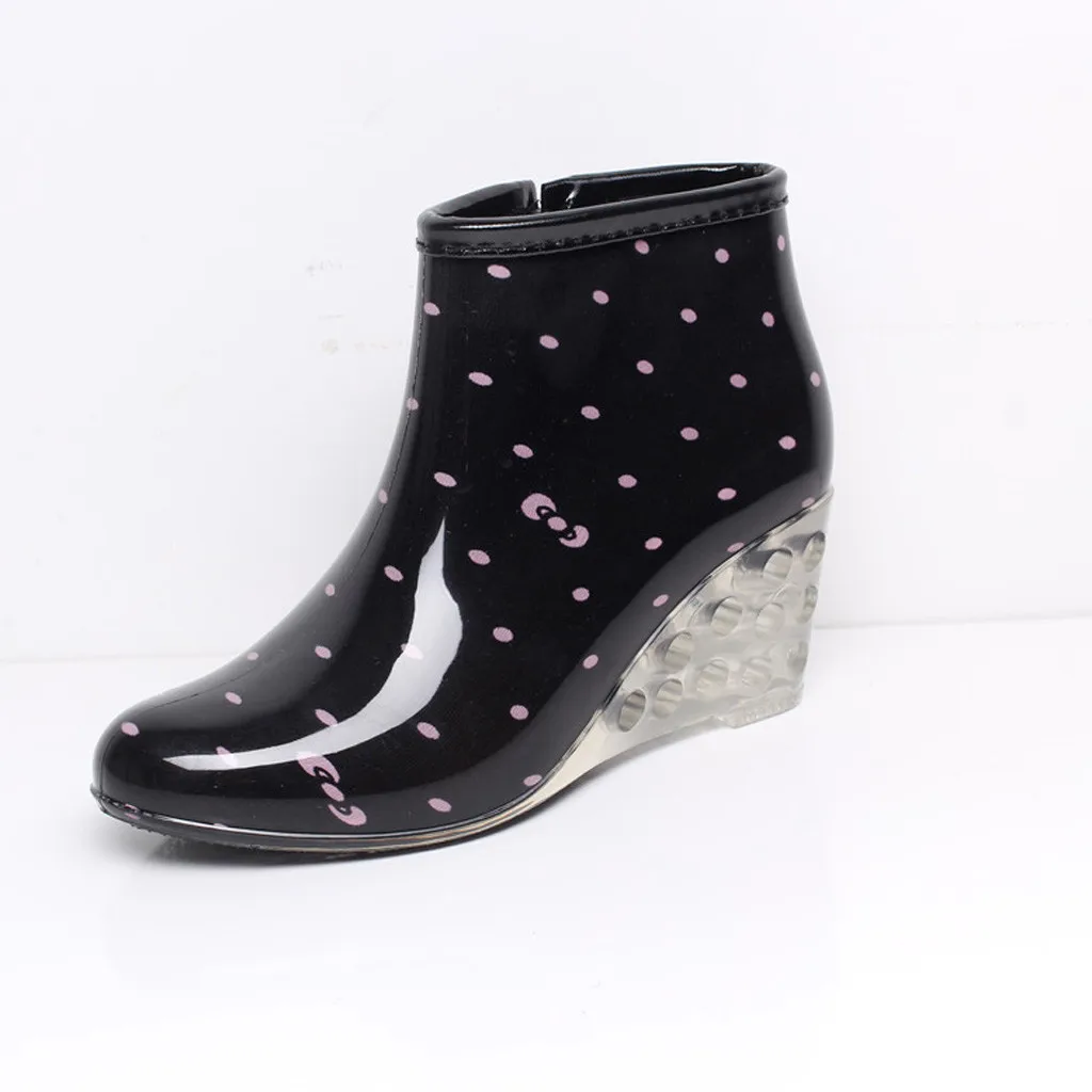 JAYCOSIN Women's Rain Boots Wedges Short Tube Rain Boots Non-slip Waterproof Water Shoes Round Toe Slip-on Elegant june 26
JAYCOSIN Women's Rain Boots Wedges Short Tube Rain Boots Non-slip Waterproof Water Shoes Round Toe Slip-on Elegant june 26