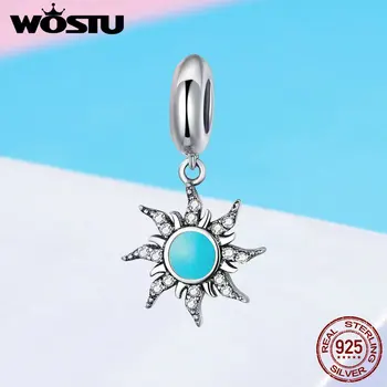 WOSTU Real 925 Sterling Silver Blue Sun Beads Zircon Charms Fit Bracelet Bangles For Women Fashion Party Silver Jewelry FIC1068
WOSTU Real 925 Sterling Silver Blue Sun Beads Zircon Charms Fit Bracelet Bangles For Women Fashion Party Silver Jewelry FIC1068