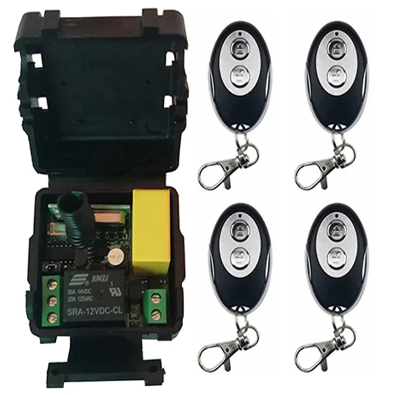 AC 220V 1CH 1 CH 10A Mini Wireless RF Remote Control Light Switch 10A Relay Output Radio Receiver Module+metal Transmitter
AC 220V 1CH 1 CH 10A Mini Wireless RF Remote Control Light Switch 10A Relay Output Radio Receiver Module+metal Transmitter