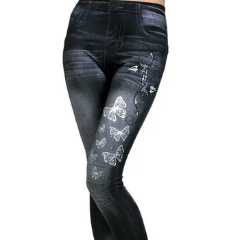 Women Butterfly Printed Slim Leggings Sexy High Waist Stretchy Casual Skinny Line Pencil Pants Blue Black New
Women Butterfly Printed Slim Leggings Sexy High Waist Stretchy Casual Skinny Line Pencil Pants Blue Black New