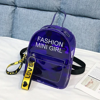 Colorful letters clear PVC small backpack korean fashion casual travel beach plastic bags sac transparent femme 2019 nouveau
Colorful letters clear PVC small backpack korean fashion casual travel beach plastic bags sac transparent femme 2019 nouveau